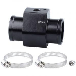 Capteur de température d’eau 32mm avec adaptateur de sonde, raccord de tuyau radiateur pour voiture, jauge universelle aluminium