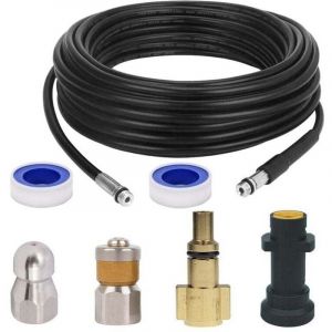 20m Déboucheur Canalisation Pour Karcher Nettoyeur Haute Pression Déboucheur Canalisation Professionnel Compatible K2-K7/HD/HDS 180Bar 60C°