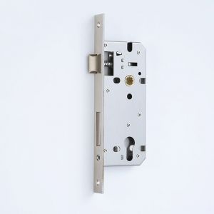 Ahlsen Serrure à mortaise à cadre tubulaire étroit Cubst de 85 mm, serrure à mortaise de 23 mm, serrure de porte en acier pour portail de jardin