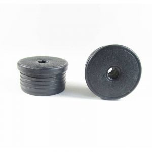 Ajile - Embout plastique rond pour tube diam. EXT&Eacute;RIEUR 45 mm avec trou filet&eacute; diam. 10 mm (M10)