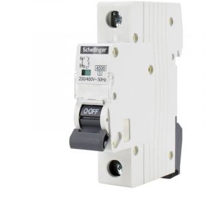Schelinger - Disjoncteur unipolaire 16A - Courbe c - 4kV - Rail din - Protection électrique