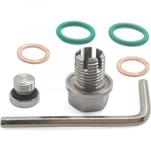 Kit de réparation de bouchon de vidange d'huile en acier inoxydable avec clé taraudeuse et filetage de carter d'huile anti-fuite