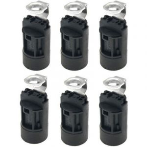 6pcs E14 Bougie Ampoule Titulaire Base de Lampe en Plastique Support de Douille de Lampe pour Fabrication de Lampes Lustre Restauration Lampe Projet