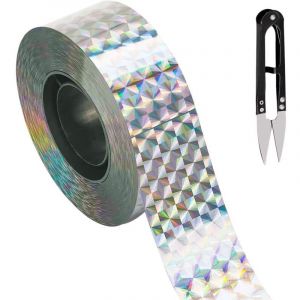 Bande R&eacute;pulsive Anti Oiseaux Bande Holographique pour Oiseaux Anti Oiseaux Bande 80m x 2,4cm Double Face Bande R&eacute;pulsive Anti Oiseaux pour Oiseaux