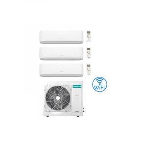 Hisense - Climatiseur Hi Comfort Wifi R32 Trial Split Inverter 7000 + 7000 + 12000 btu avec eu. 3AMW62U4RJC Classe a++/a+