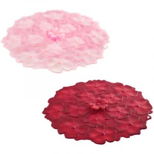 Charles Viancin - Set de 2 pouches de silicone beverage sleeves de geranium de 4 inch - Airtight Seal