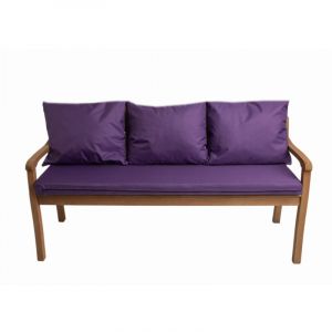 Coussin pour banc 160x60x3x50x56cm, Coussin ext&eacute;rieur/int&eacute;rieur, Coussins pour balancelle de jardin Violet, Coussin d'assise, Coussin de dossier