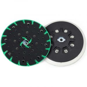 Plateau ponceuse excentrique 150 mm avec aspiration poussi&egrave;re - Compatible Festool, Bosch, Makita - Raccord M8 - Pour pon&ccedil;age sans poussi&egrave;re