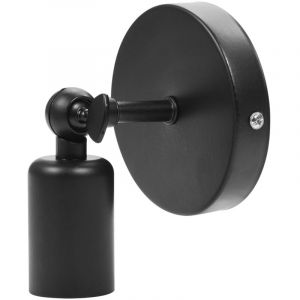 Greensen Porte-lumi&egrave;re Mural Style R&eacute;tro, Support pour Bougie Murale, Douille avec Culot E27 pour Chambre, Bureau, Bar (BLACK)