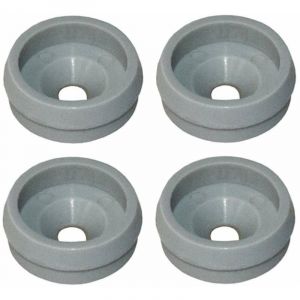 4x Support de guide inférieur gemini pour porte coulissante en plastique gris 17 x 6mm à visser Maintien Rail Coulisse Bas Garniture