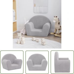 Canapé pour enfants gris clair peluche douce - Canapé Enfant - Canapé Bébé - Mobilier Enfant - Fauteuil Enfant - Lit Enfant - The Living Store