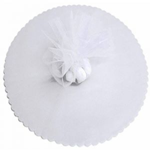 50 Voiles De Tulle Pour Drag&eacute;es De Mariage Organza Rond Mariages Bapt&ecirc;mes Graduations Drag&eacute;es Blanc