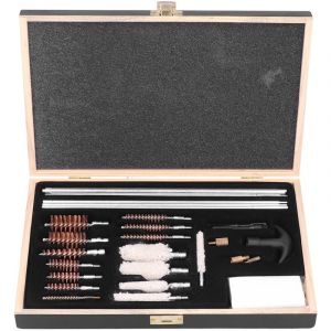 Kit de nettoyage universel pour armes &agrave; feu, 28 pi&egrave;ces, accessoires pour canon de fusil, bo&icirc;te &agrave; outils, ensemble de brosses en alliage d'aluminium