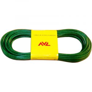 C&acirc;ble en acier plastifi&eacute; vert 3,5 mm 10 m&egrave;tres