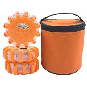 [JAMAIS UTILIS&Eacute;]Gyrophare LED, Feux de Remorque LED sans Fil &Eacute;tanche, Gyrophare Orange a Pile, Gyrophare Bleu Gyrophare Tracteur, Stroboscope Feux,