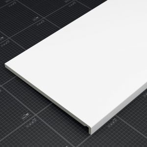 Mon Marché Déco - Appui de fenêtre pvc l. 40 cm x ép. 16 mm - Blanc - 160 cm
