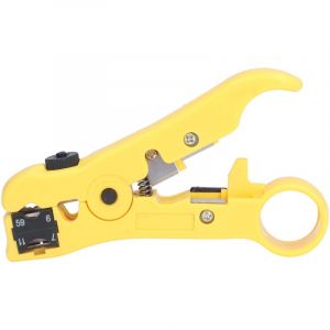 Pince &agrave; D&eacute;nuder Multifonctionnelle pour C&acirc;ble Coaxial &ndash; Pince &agrave; D&eacute;nuder Manuelle R&eacute;glable pour RG59/6/11/7 &ndash; Pince &agrave; Sertir Compacte et Efficace pour