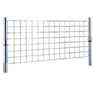 Archimede &eacute;tag&egrave;re m&eacute;tallique grille de fond horizontale en fil d'acier chrom&eacute; cm 120 x h. 35 cuisine salle de bains garage placard