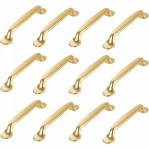 12 Pi&egrave;ces Poign&eacute;e Meuble Dor&eacute; Poignee de Meuble Cuisine Dor&eacute; Poign&eacute;es de Placard Tiroir Poign&eacute;es de Placard Tiroir Chambre Dor&eacute; Cuisine Armoire Porte
