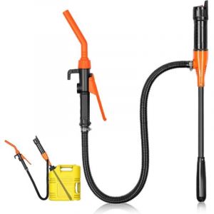 Vtizikl Pompe &agrave; essence &eacute;lectrique &agrave; piles - Pompe &agrave; siphon - Pompe &agrave; batterie - Pompe &agrave; bidon - Pompe d'aspiration automatique pour essence (orange)