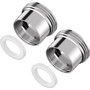 Lot de 2 adaptateurs de robinet, filetage int&eacute;rieur F18(17mm） vers filetage ext&eacute;rieur M22（21.5mm）, adaptateur d'a&eacute;rateur, id&eacute;al pour a&eacute;rateur et