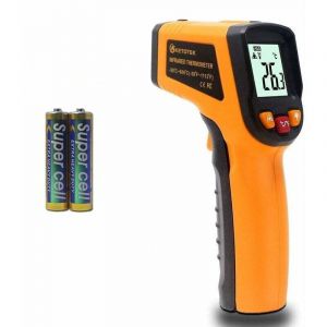 ZVD - Thermom&egrave;tre Infrarouge Laser Professionnel Pistolet Thermom&egrave;tre Num&eacute;rique Mesure de Temp&eacute;rature -50 &agrave; 600&deg;C Laser Pointeur Batteries aaa