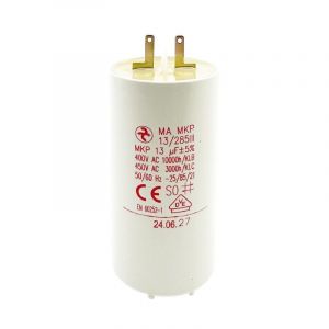 Condensateur 13µF - Ø35x68mm - pour moteur de volet roulant Cosses 2.8 mm - Somfy 203626A
