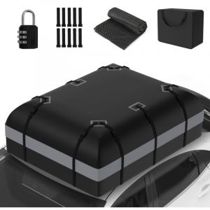 Puluomis - Coffre de toit voiture 585L Imperméable pour voyage, Matériau 500D, 130x100x45cm, Sac à Bagages Résistant aux Intempéries, Adapté aux