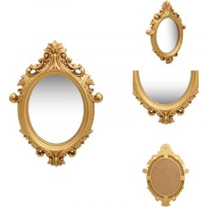 Vidaxl - Miroir mural style ch&acirc;teau 56x76 cm Dor&eacute; - Miroir Mural - Miroir Dor&eacute; - Miroir Baroque - D&eacute;coration Murale - Miroir Oval