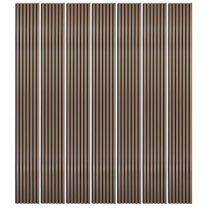 Decoon - Mur tv - Lot de 7 Panneaux tasseaux bois 250 x 30 x 1,9 cm - rose gold/feutrine noir - 5,25m&sup2;