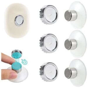 Lot de 3 Porte Savons Aimant&eacute;, Sans Per&ccedil;age Porte Savon Ventouse, Design Simple & Fixation Puissante, Porte-Savon Magn&eacute;tique