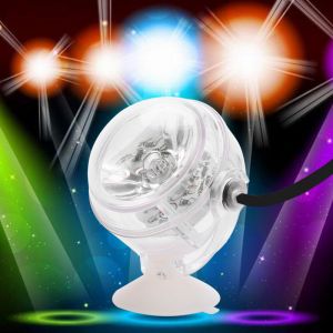 Mini Lampe LED Submersible pour Aquarium, Design &agrave; Ventouse, Lumi&egrave;re D'aquarium avec &eacute;clairage Multicolore, pour la D&eacute;coration D'aquarium