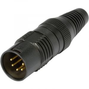 Xlr mâle, droit Hicon HI-X5CM-G Nombre de pôles: 5 noir 1 pc(s)