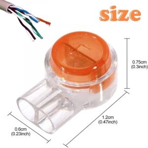 300pcs Scotchlok UY Connecteur Etanche,Connecteurs de CaBle Remplis des R&eacute;Sines Colliers de Connexion Pour Jardin & Ext&eacute;Rieur la Tondeuse &agrave; Gazon