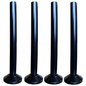 Lot de 4 paires de cache-tuyaux de radiateur noirs en plastique de 16 mm x 200 mm pour chauffage central - Accessoires de radiateur pour tuyaux de