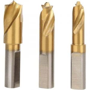 3Pcs Foret &agrave; D&eacute;pointer, HSS CO 6.5mm/8mm/10mm Foret Coupeur de Soudage par Points Ensemble Fraises &agrave; D&eacute;pointer pour Enlever les Joints de Soudure en