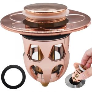 Pop Up Bouchon Lavabo,Bouchon d'&Eacute;vier Type Poussoir, Bouchon de Lavabo, Flitre de Vidange Anti-Bloqu&eacute;, Clapet Bonde Salle de Bain, &eacute;viers de Cuisine