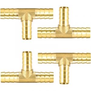 Raccord en laiton 3 voies 10 mm, rallonge de tuyau, connecteur pour tuyau d'arrosage, connecteur pour tuyau d'air comprim&eacute;, raccord en T pour tuyau