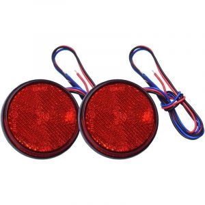 Feux Remorque LED, Feu Arriere Remorque 2PCS Feux LED Feu de Freinage Réflecteur Rond LED Feu de Gabarit LED 12V pour Camion de Moto Automobile