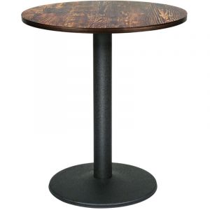 Table Salle &agrave; Manger Ronde Vintage 2-4 Personnes, Table de Bar Ronde de bistrot de Bar, Pied en acier - Model A03(60x60x75cm)