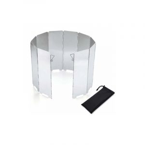 Yzmrbdqc - Lot de 10 pare-brise pliable en aluminium - Pour réchaud à gaz - Pour le camping - En plein air - Protection contre le vent - Pour le