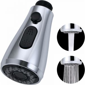 Aiducho - Douchette De Robinet Avec Bouton Stop 3 Types De Jet Rétractable Evier Cuisine Pro Tête Pour Mitigeur Wc Robinet Salle De Bain Universelle