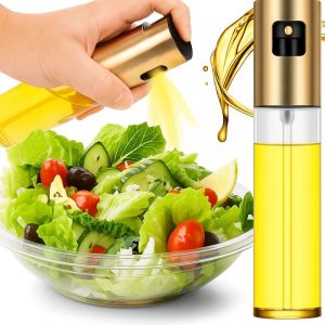 Vaporisateur d'huile, huile d'olive et vinaigre, vaporisateur fin, distributeur, 100 ml, or