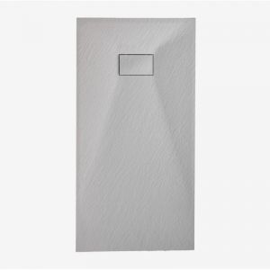 Receveur de douche rectangulaire Soho en r&eacute;sine SMC extra-plat, antid&eacute;rapant SKLUM Gris Clair 140 x 70 cm