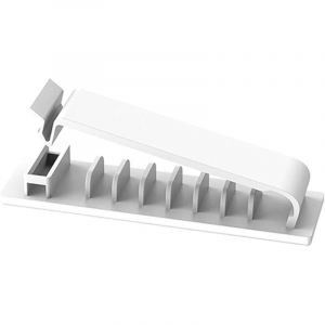 1 pince de maintien de c&acirc;ble - Pince de maintien de c&acirc;ble avec forte adh&eacute;rence, auto-adh&eacute;sive pour c&acirc;ble de charge USB de bureau, organiseur de c&acirc;ble