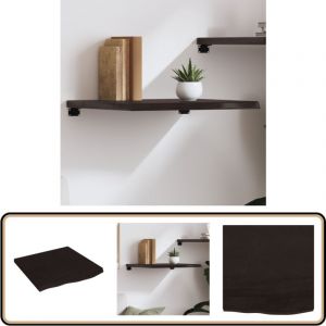 Vidaxl - tag&egrave;re murale marron fonc&eacute; bois ch&ecirc;ne massif trait&eacute; - &Eacute;tag&egrave;re Murale - &Eacute;tag&egrave;re Rustique - &Eacute;tag&egrave;re En Ch&ecirc;ne - Rangement Mural - D&eacute;coration