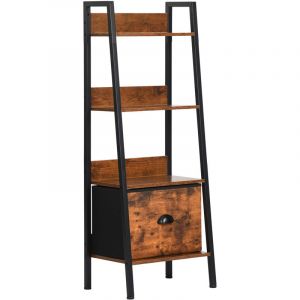 FurnitureR &Eacute;tag&egrave;re &agrave; &eacute;chelle, &eacute;tag&egrave;re mince, biblioth&egrave;que pour bureau &agrave; domicile, salon, chambre &agrave; coucher, cuisine, biblioth&egrave;que en bois avec
