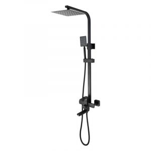 Colonne de Douche Thermostatique,avec Douche Plafond Carrée de 20 cm,Système de douche thermostatique
