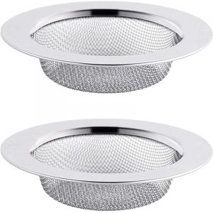 SNQ - 2PCS Filtre à Évier en Acier Inoxydable, Filtre de Vidange de 11,5 cm, Crépine d'évier, Tamis d'évier, Crépine d'évier de Cuisine npterbl