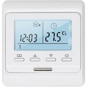 Thermostat d'ambiance programmable 3A pour plancher chauffant &eacute;lectrique (sans sonde)